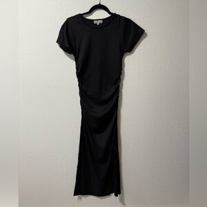 Ribbed Black Maxi Dress